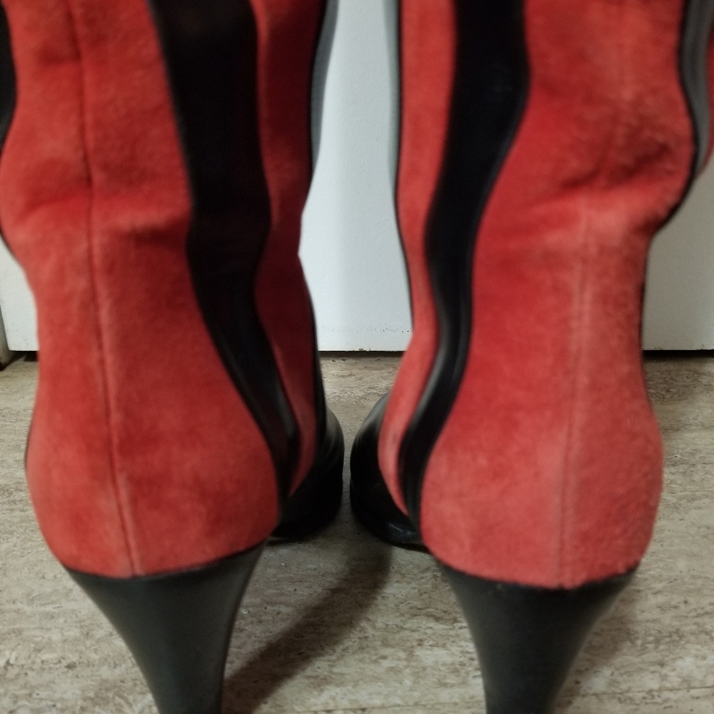 SOLD: Vintage 80s/90s Marmolada Italian Leather & Suede Tall Boots Size 37 - Picture 9 of 9